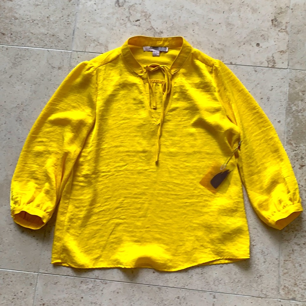 NWT Hippie yellow Forever 21 top Blouse SIZE XS